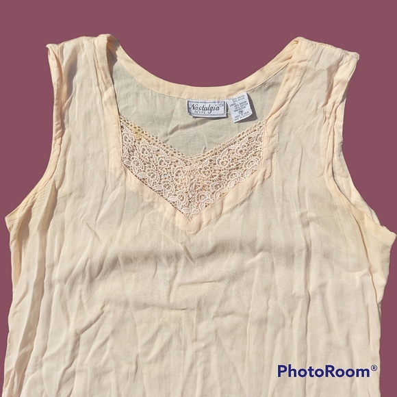 SOLD Vtg 90s lace rose botanical fairy dress - Picture 8 of 13